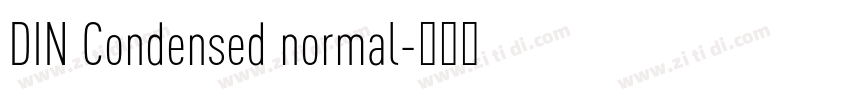 DIN Condensed normal字体转换